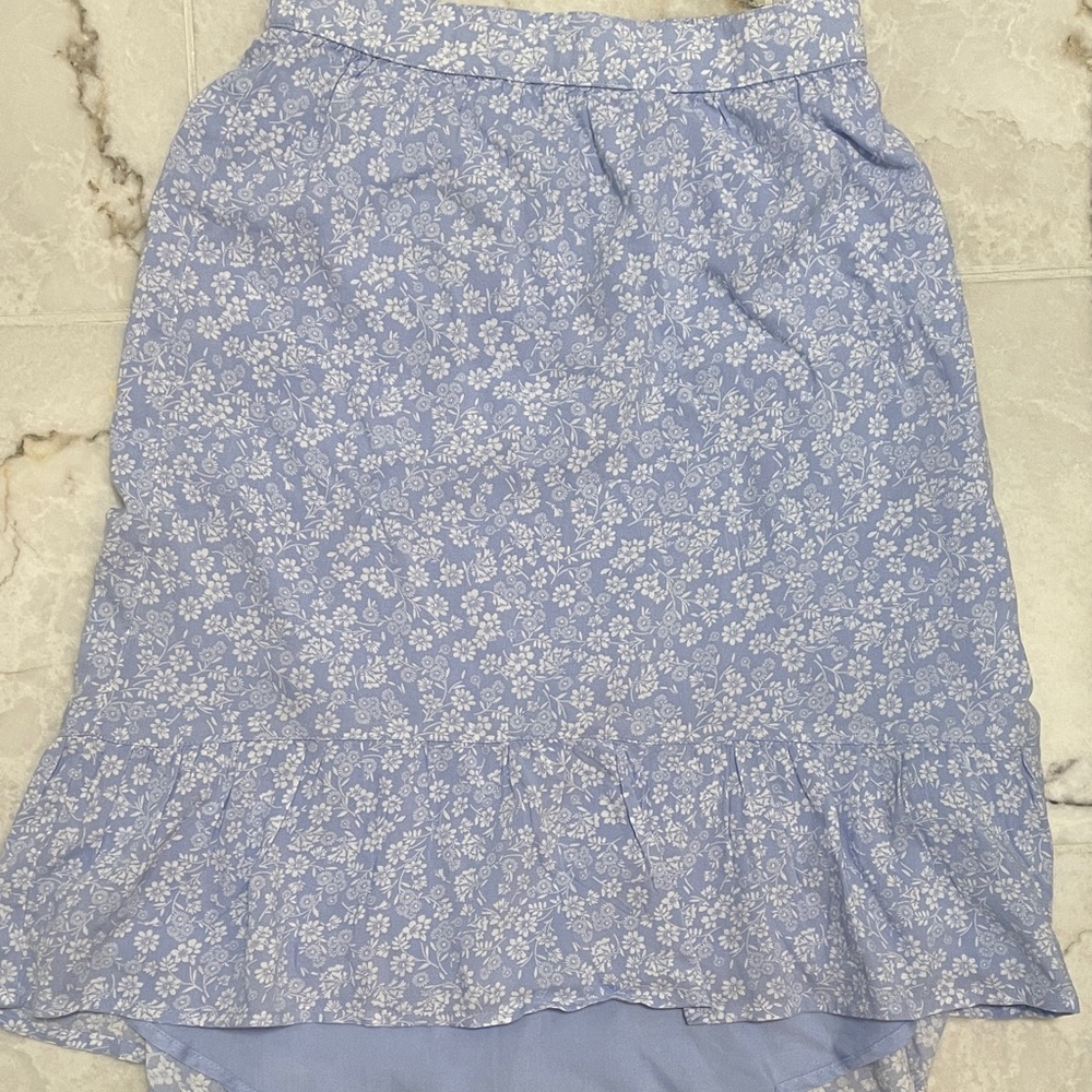 Abercrombie Kids Light Blue Floral Midi Skirt